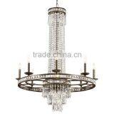 Designer Selected 10 Lights Black Cast Iron Crystal Chandelier for Living Room thumbnail-6