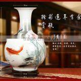 2016 Chinese Famille Rose Excellent Quality Ceramic Cream Ceramic Vase Made in Jingdezhen thumbnail-3