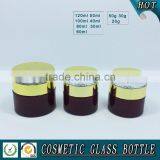 Cylinder RED Coloured Glass Cosmetics Bottles and Face Cream Jars thumbnail-4