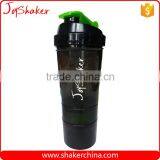 3 in 1 Sports Shake Bottle,BPA Free Plastic Protein Powder Shake Bottles With Storage Compartment / Pill Box thumbnail-2