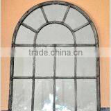 French Antique Decorative Metal Window Frame Wall Mirror Quality Choice