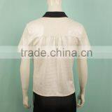 2016 Latest Fabric Rib Neckline Polo Shirt Women Shirt Clothing thumbnail-5