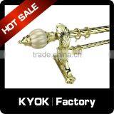 KYOK New Design Polished Brass Curtain Rods ,length 6m Curtain Pole thumbnail-4