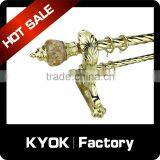 KYOK New Design Polished Brass Curtain Rods ,length 6m Curtain Pole thumbnail-6
