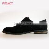 Black Swede Leather Lace-up Mens Derby Shoes thumbnail-4