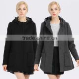 Women Long Sleeve Thick Wool Trench Coat Hood Jacket Windbreaker OEM ODM Manufacturer Factory Guangzhou Baiyun
