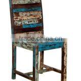 INDIA COLORFUL ROSEWOOD DINING CHAIR , Multi Color DISTRESSED DINING CHAIR thumbnail-1
