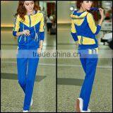 Custom Latest Design Sports Track Suits 100% Cotton Women Sport Tracksuit Fleece Tracksuit thumbnail-2