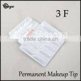 Eyebrow Tattoo Permanent Makeup Machine Needles Flat Plastic Tip 3F thumbnail-1