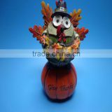 Harvest festival decoration ornaments pumpkin and turkey crafts in resin material