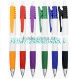 Promotional High Quality White Plastic Ballpoint Pen With Logo Cushy Pen Office & School Supplies thumbnail-1