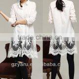 2014 Online Clothing Store White Cotton Beach Dress thumbnail-1