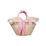 Mini Striped Summer Straw Beach Tote Bag thumbnail-1