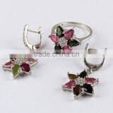 Big! Beautiful !! Turmuline_White C 925 Sterling Silver Set, 925 Designer Silver Jewellery Exporter, Silver Jewelry Supplier thumbnail-2