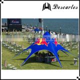 Promotional star shade advertising tents/red bull star tents for large events