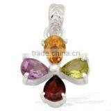Wholesale 925 Sterling Silver Pendants, Beautiful Multi Gemstone Pendants thumbnail-1