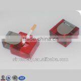 Acrylic Ashtray Red With Metel