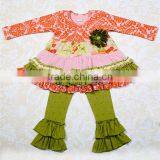 2015 autumn Thanksgiving Girls cotton persnickety, Giggle Moon remake outfits