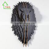 DIY Wooden Lion Trophy Animal Head 3D Wooden Animal Wall Decoration thumbnail-3