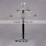 Black Candelabra With Flower Bowl thumbnail-1