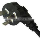 10A 3 Flat Pin ac Power Cord Plug With China 3C Approval Flat 3 Pin Power Cord With Non-rewirable Plug