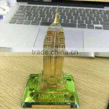 Polished Technique and Souvenir Use New Design Crystal Buliding Model