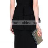 Plain Black Pleated Skirt Backless Braces Skirt Evening Dress thumbnail-4