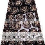 Tulle Lace Fabric With Pearls / Nigerian French Lace / Net Fabric for Party/tulle Lace Embroidery With Pearls and Rhinestones thumbnail-1