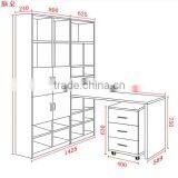 Melamine Large Size Bookcase With Studying Table thumbnail-2