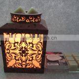 Hot Sale High quality brown metal cutout flowers Electric Aroma burner fragrance lamp/candle warmer