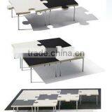 White and Black Puzzle Coffee Table