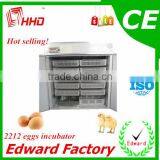 HHD 2016 Automatic Industrial Egg Hatchers Price/2000 Eggs Incubator/automatic Digital Egg Incubator CE Approved