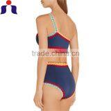 2016 Xxx Hot Sex Bikini One Shoulder Handmade Crochet High Waist Bikini thumbnail-2