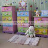 Children Storage Cabinets Children Furniture Wooden Kid Cabinets for 3-Drawer Cabinet thumbnail-2