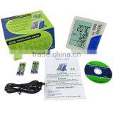 Wallmount / Desktop Temperature Humidity RH Datalogger Monitor Calendar Clock Dew Point Wet Bulb + 32000 Memory Taiwan Made thumbnail-2