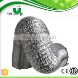 High quality Hydroponics 4" 6" 8" 10" 12" 25ft double layers aluminium flexible vent air ducting/aluminum duct