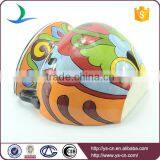 YSfp0010-01Unique Hanging Wall Large Flower Pot With Hand Print Design thumbnail-5