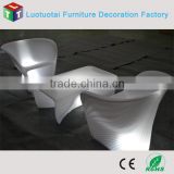 Illuminated commercial led furniture /led dining table & chair set