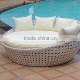 Beach Sun Bed Outdoor Furniture Round Rattan Daybed