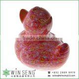 Cheap Coin Box Lovely Design Flower Patterns Duck Shaped Ceramic Animal Piggy Bank thumbnail-3