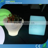 Lighted rgb led cube chair with hight bright PE GKC-040RT