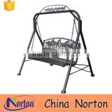 Outdoor custom ruuning horse iron swing bench sale NTIRH-009Y
