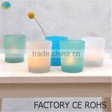 Colored Frosted Glass Candle Holder Mulit Colors 100% On-time Shipment Protection thumbnail-3