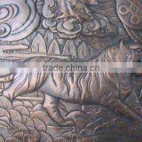 Bronze Hanging Tiger Sculpture Wall Relief thumbnail-1