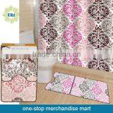 Waterproof Polyester Shower Curtain With Bath Mat Set thumbnail-1