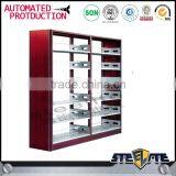 Steel Wooden School Library Bookshelf Metal Book Shelf Display Book Rack Wrought Iron Bookshelves for Sale thumbnail-6