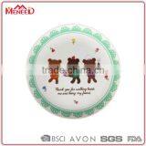 Baby Safety Blue Coate Boy in Hat Design Children Melamine Dinner Plates With Cartoon thumbnail-3