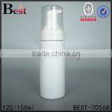 Hot Sale Cosmetic 120ml 150ml White Plastic Foam Pump Bottle Lotion Shampoo Cleanser pp Plastic Foam Pump Bottle Pet White Cover thumbnail-6
