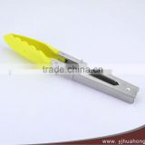 9" Stainless steel handle food tong/serving tong with nylon head