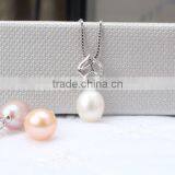 925 Silver Pearl Pendant and Earring thumbnail-1